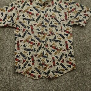 Ivy Club Classics Mens L Golf‎ Print Shirt Short Sleeve Button Down vintage